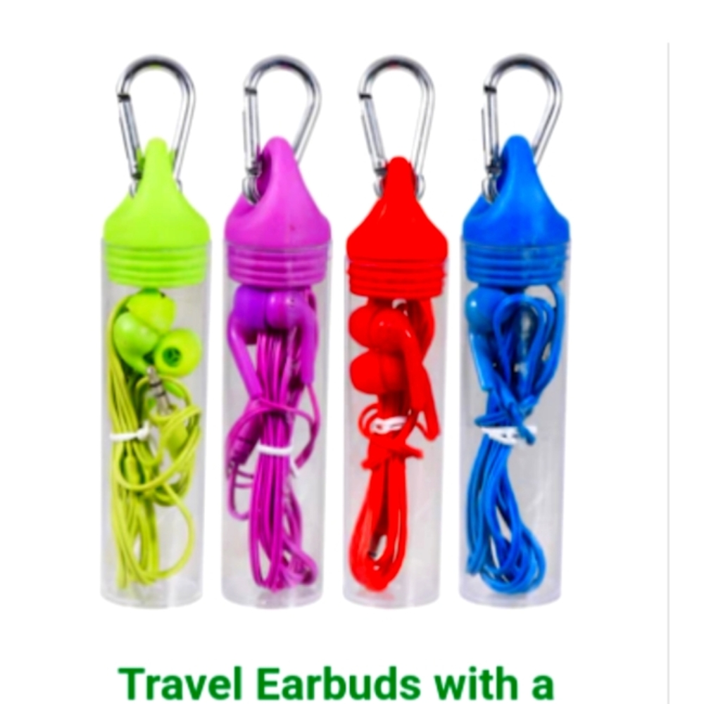 Ear buds + Travel case & key chain